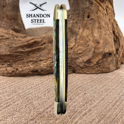 Case XX USA 82109 ABALONE 2 Blade Pocket Knife Small Copperhead 2019 (125)