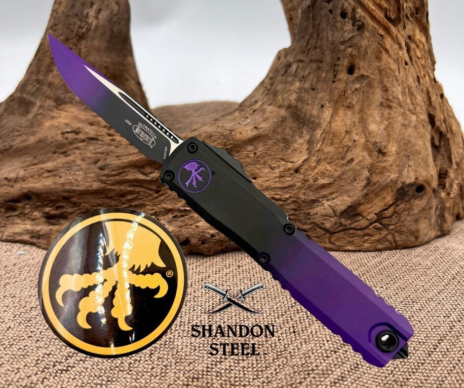 Microtech ULTRATECH GEN IV S/E STANDARD CERAKOTE FADED BLACK /PURPLE 1121-1FBKPU