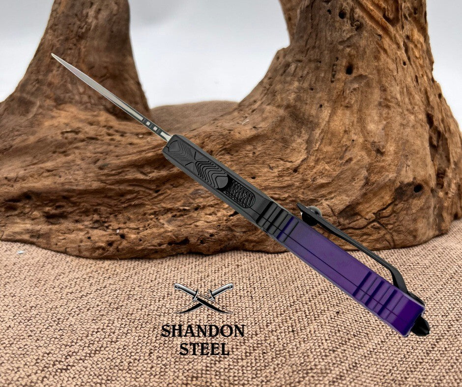 Microtech ULTRATECH GEN IV S/E STANDARD CERAKOTE FADED BLACK /PURPLE 1121-1FBKPU