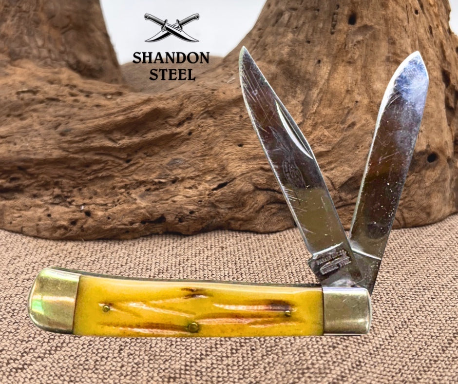 Parker Cutlery Company 95145 Two Blade Vintage Trapper Folding Pocket Knife 103