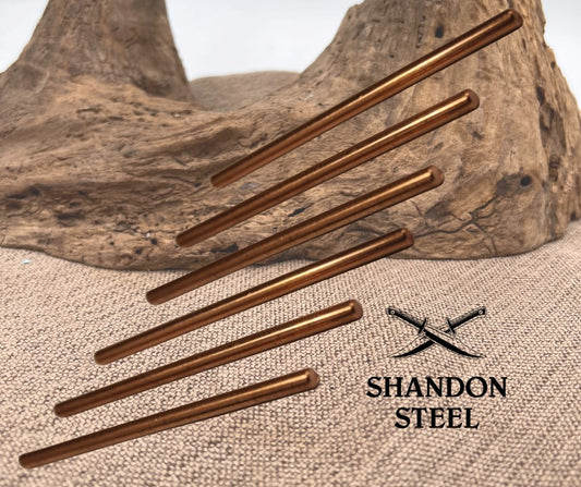 Copper Pin Stock 6 Pack 5" x 1/8" Solid Round Copper Rod for DIY Craft Knife Pins