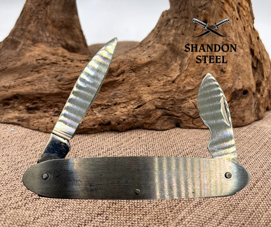 2 Blade Stainless Steel Executive Folding Pocket Knife (55)