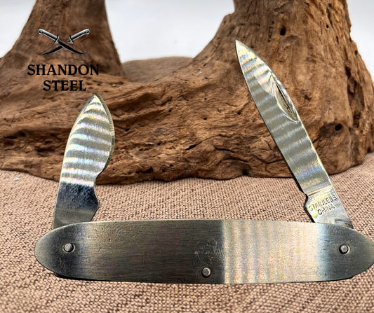 2 Blade Stainless Steel Executive Folding Pocket Knife (55)