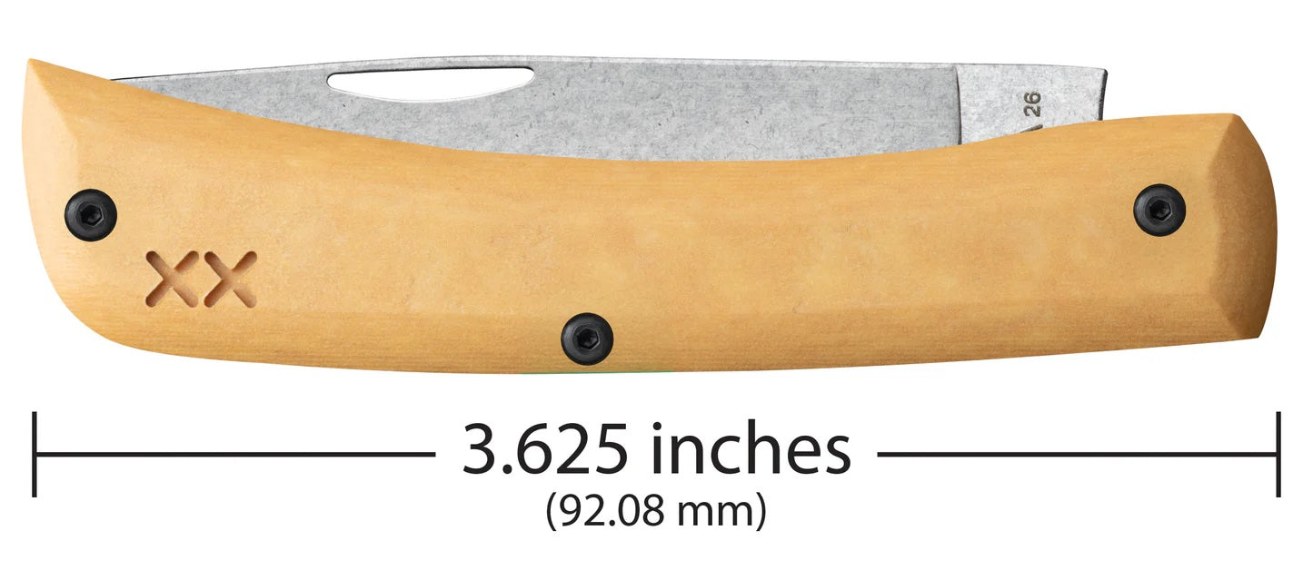 Case XX Crossroads™ Smooth Maple Valley Richlite® w/ Black G-10 Sod Buster® Jr. 66387