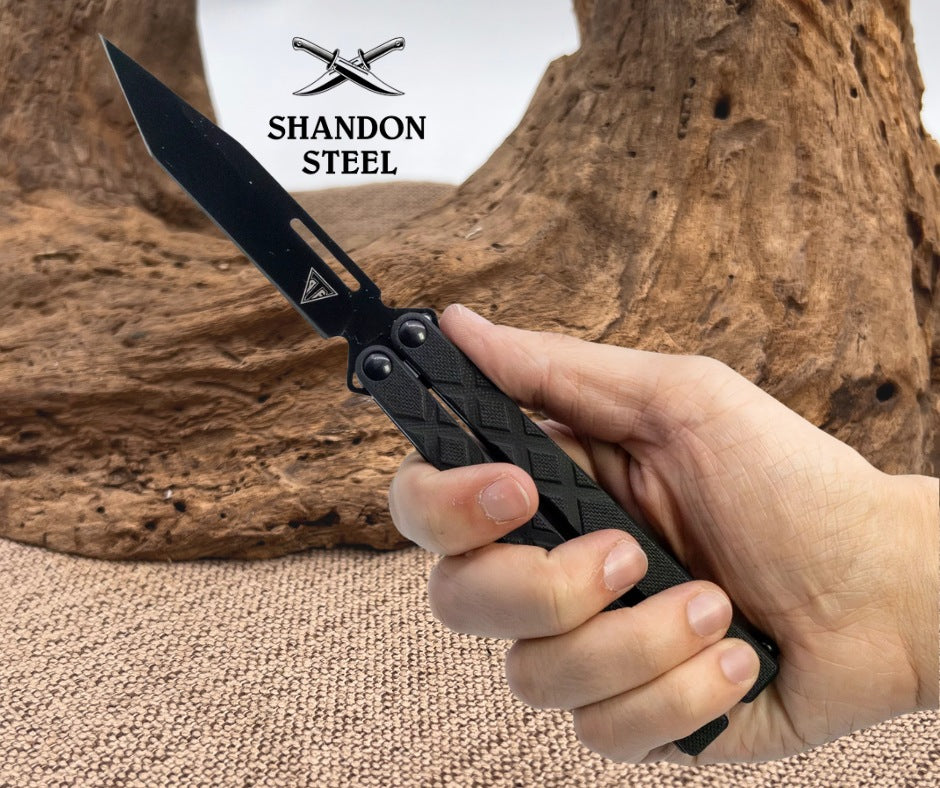 Armed Force Tactical 9" Ball Bearing G10 Butterfly Knife with Tanto Blade 294BKT
