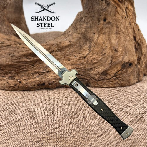 AGA Campolin Zero+ Italian Leverlock Automatic Knife Carbon Fiber AGA02CF