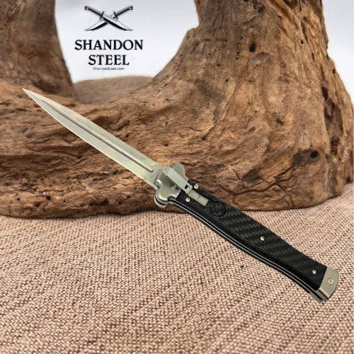 AGA Campolin Zero+ Italian Leverlock Automatic Knife Carbon Fiber AGA02CF