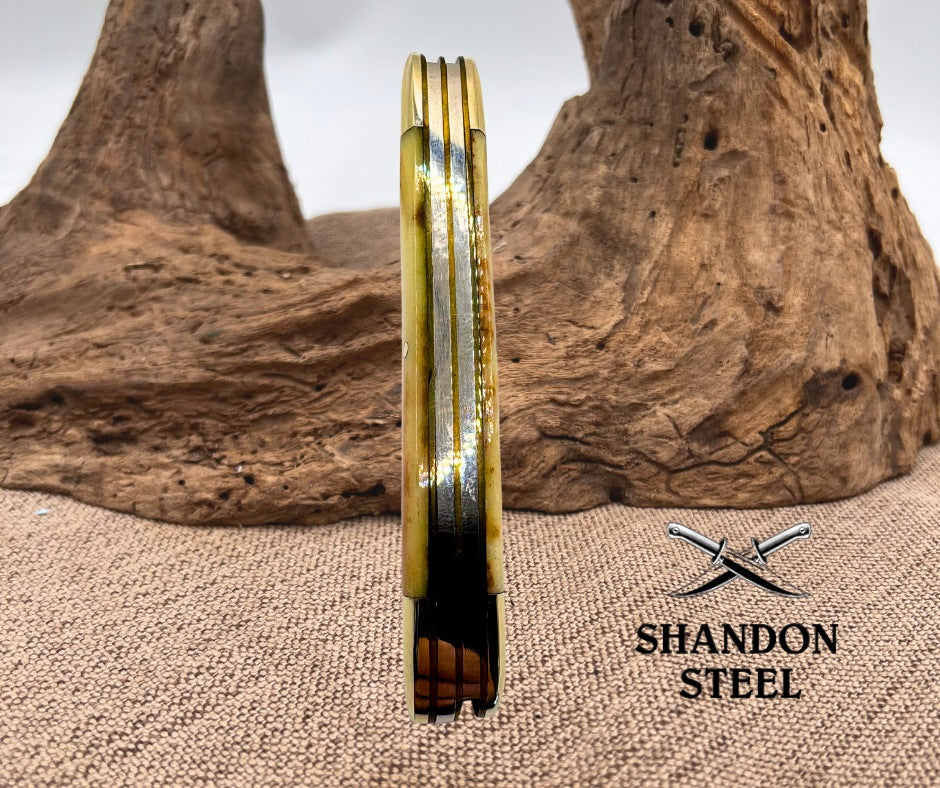 AMERICAN BLADE CHATT. TN. SMOOTH BONE LONG PULL STOCKMAN KNIFE NICE AB-30 (110)