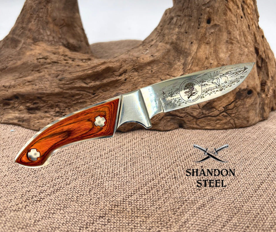 NORTH AMERICAN HUNTING CLUB LIFE MEMBER FIXED BLADE KNIFE LEATHER SHEATH (C07)