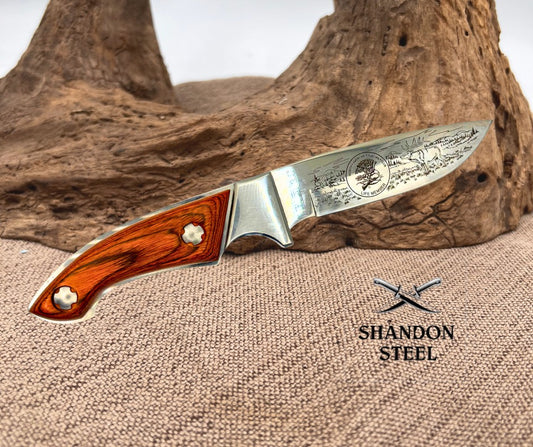 NORTH AMERICAN HUNTING CLUB LIFE MEMBER FIXED BLADE KNIFE LEATHER SHEATH (C07)