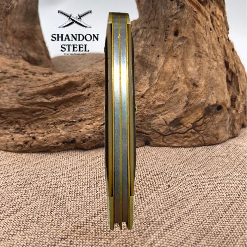 APPALACHIAN TRAIL Two Blade Trapper Saw Cut Delrin Handle Pocket Knife (103)