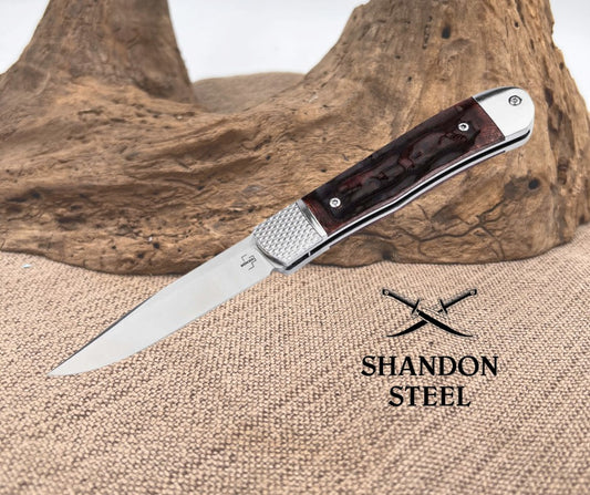 Boker Hidden Release Trapper Appaloosa Bone 01BP0029