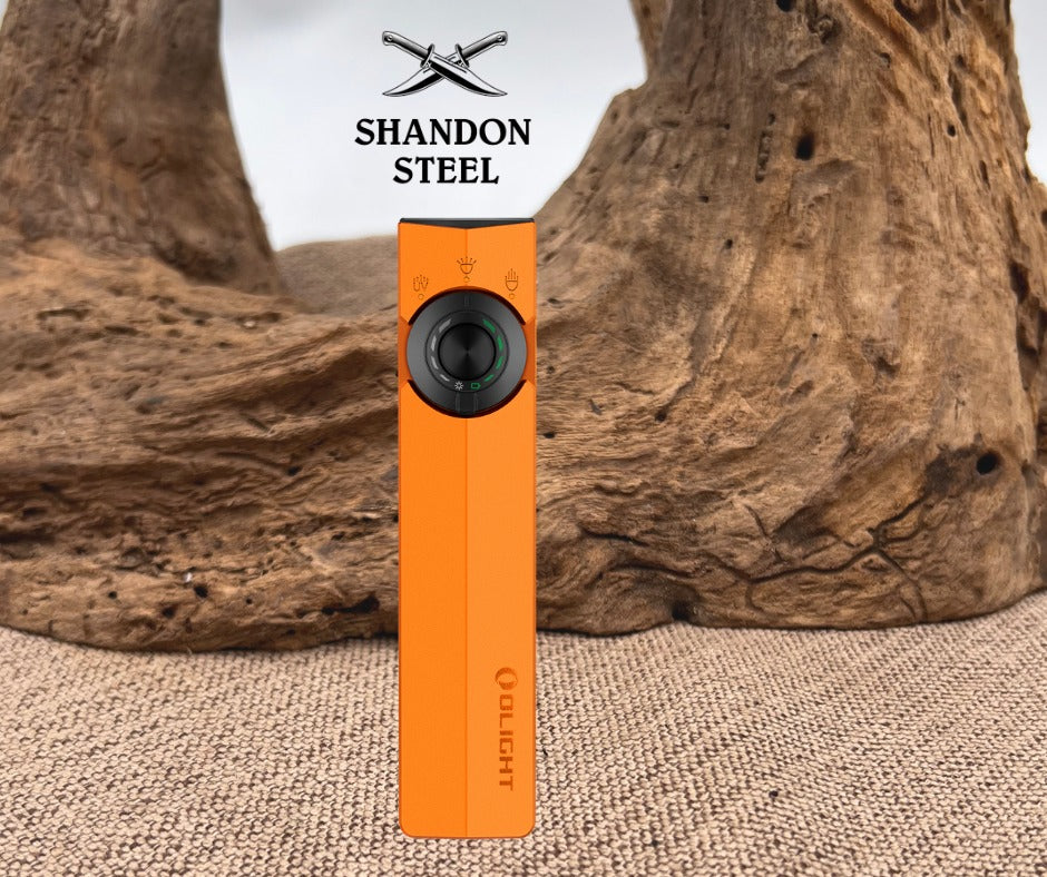 Oclip ArkPro Series – Flat Unibody EDC Flashlight with Multi-Light Sources Orange CW