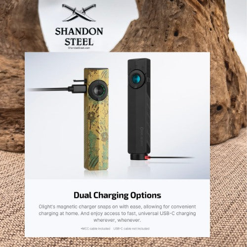 Oclip ArkPro Series – Flat Unibody EDC Flashlight with Multi-Light Sources Wasteland Relic CW Edition