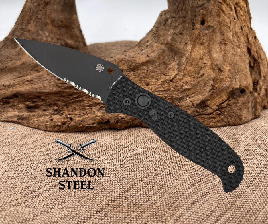 Spyderco AUTONOMY 2 BLACK G-10 COMBINATION EDGE C165GPSBBK2