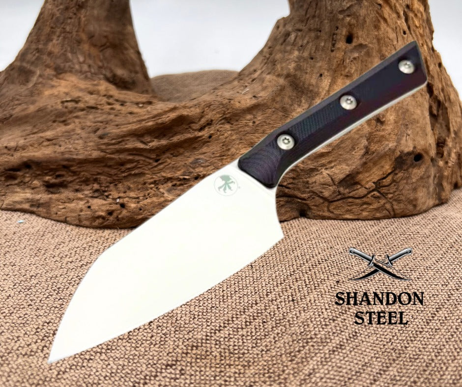 Microtech 4.2" SANTOKU KNIFE STONEWASH STANDARD BLACK CHERRY G-10 3300-10BC