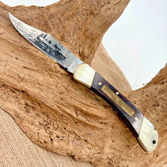 BOKER STEAM ENGINE 1995 LOCK BACK TRADITIONAL FOLDING POCKET KNIFE WOOD (227)