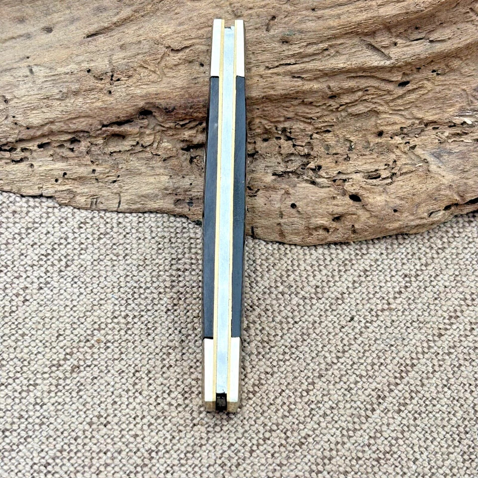 Vintage BUCK CREEK Solingen Two Blade Half Congress COBRA Carbon Steel (173)