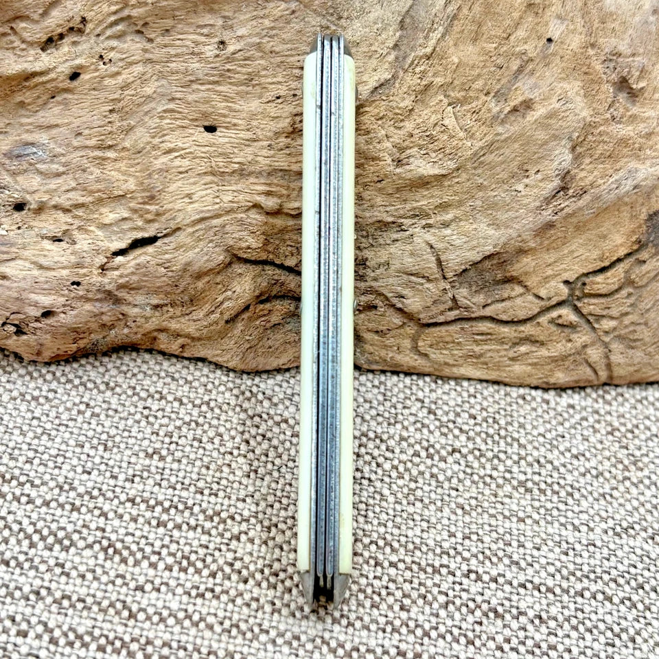BUICK VINTAGE NOVELTY KNIFE CO MADE IN USA 2 BLADE POCKET FOLDING JACK (69)