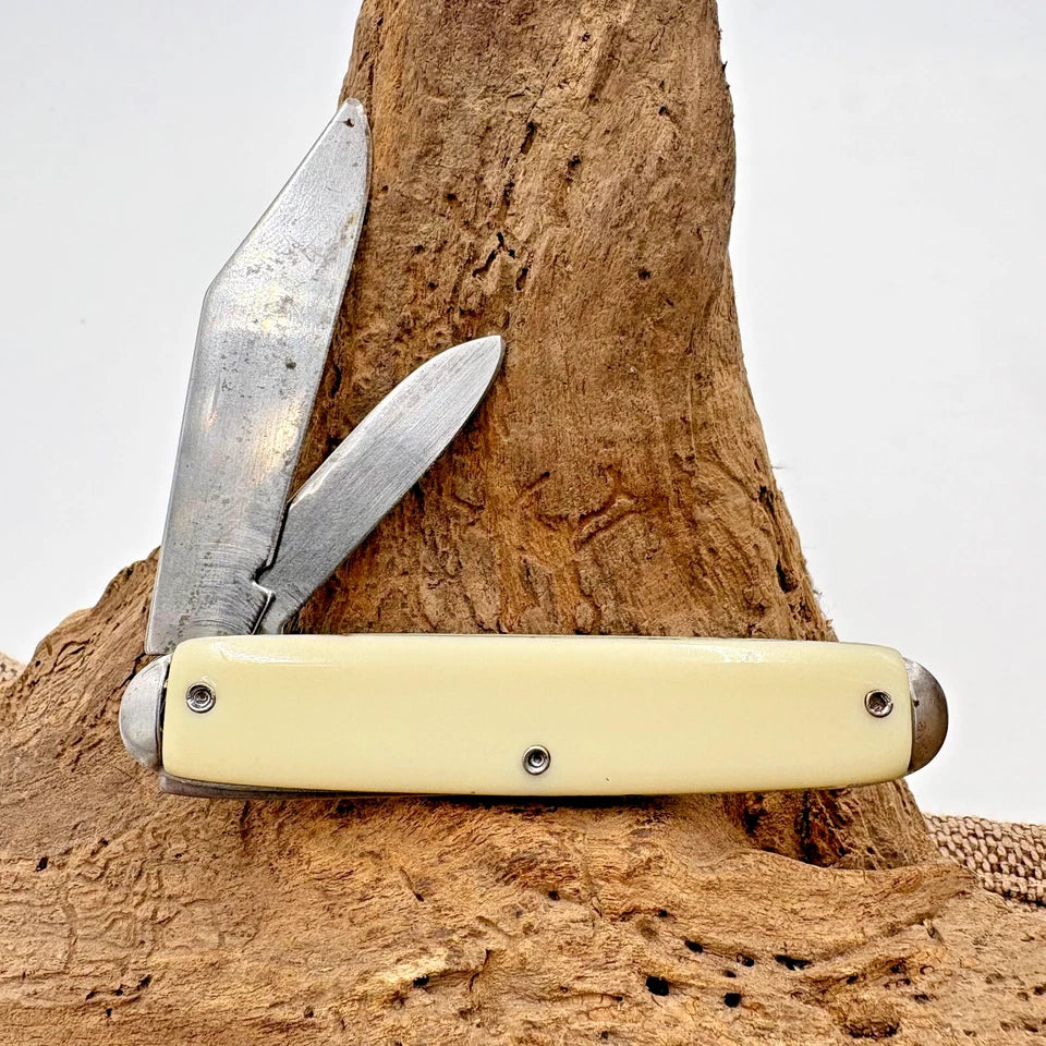 BUICK VINTAGE NOVELTY KNIFE CO MADE IN USA 2 BLADE POCKET FOLDING JACK (69)