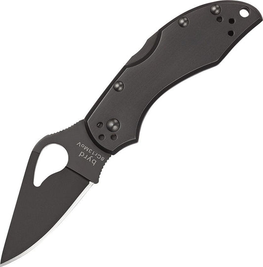 BYRD ROBIN 2 BLACK STAINLESS BLACK BLADE PLAINEDGE BY10BKP2