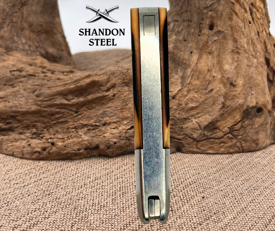 Queen Steel USA Vintage 2-Blade Barlow Folding Pocket Knife Patent #2728139 (10)