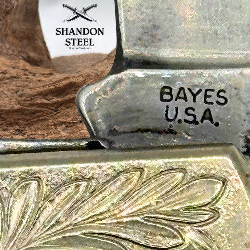 Bayes USA Barlow 2 Blade Clip Point Folding PocketKnife Decorative Bolsters (67)