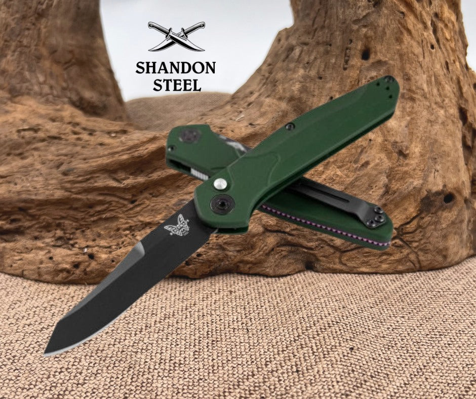 Benchmade 9400BK Auto Osborne | Green Aluminum