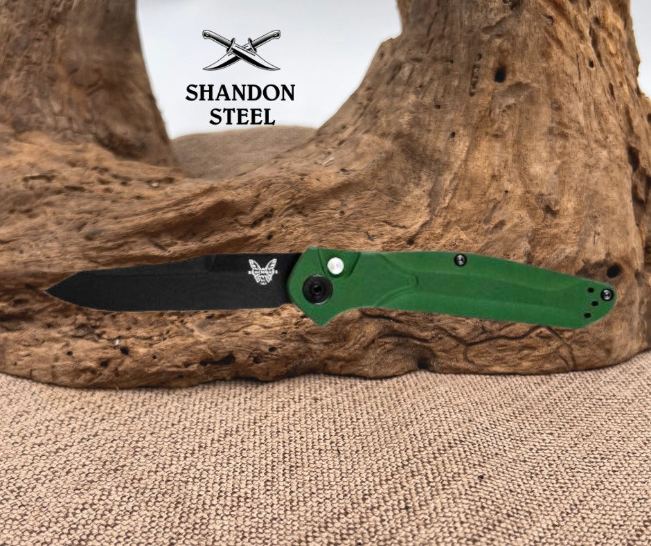 Benchmade 9400BK Auto Osborne | Green Aluminum