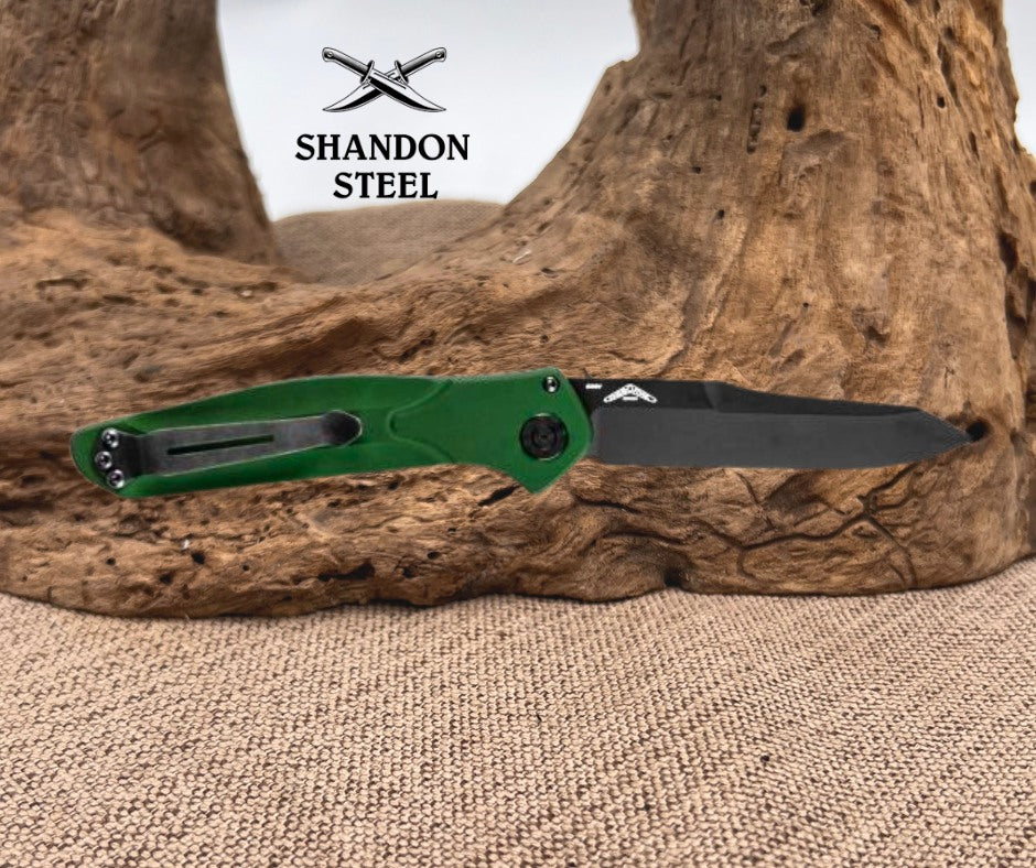 Benchmade 9400BK Auto Osborne | Green Aluminum