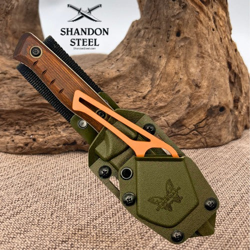 Benchmade SlipRidge™ Fixed Combo | Dark Stabilized Wood 15650-COMBO