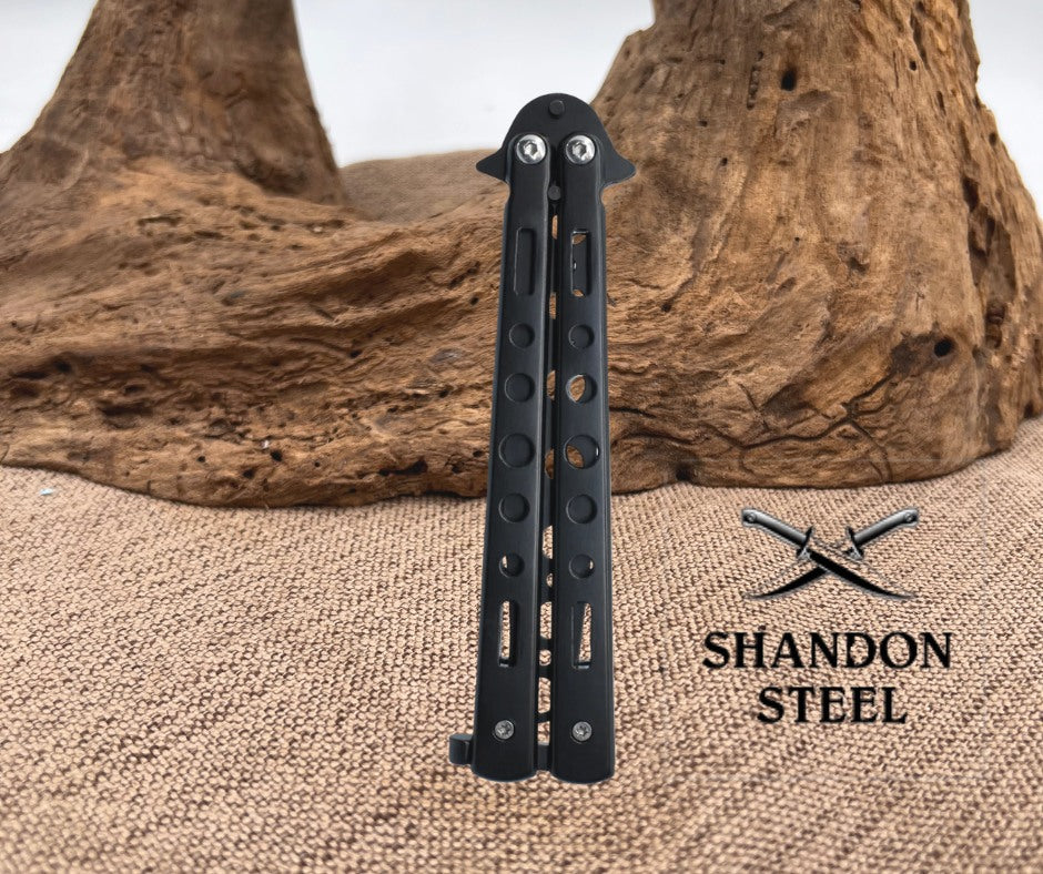 Black 8.75" Butterfly Trainer Knife