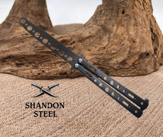 Black 8.75" Butterfly Trainer Knife