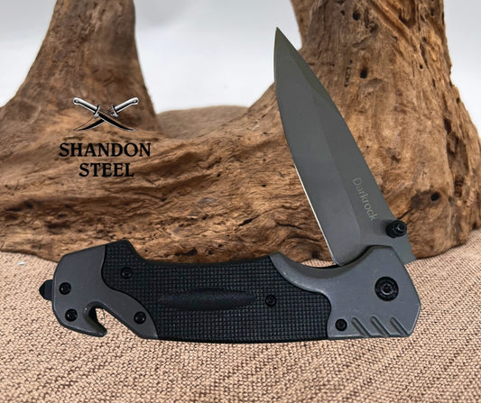 Drop Point 2-TONE SPRING ASSISTED FOLDING POCKET KNIFE Assisted Knives (78)