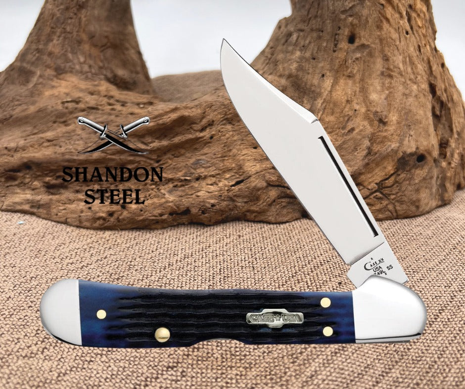 Case XX Rogers Corn Cob Jig Blue Bone Mini CopperLock 02864