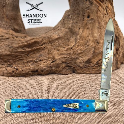 Case XX USA 2002 Limited Edition Doctors Knife Blue Bone Handle 1 of 2500 (17) *pre-owned