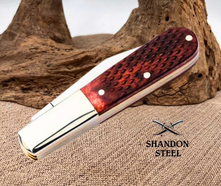 Boker Manufactory Treebrand 2BLD Barlow Brown Checkered Bone