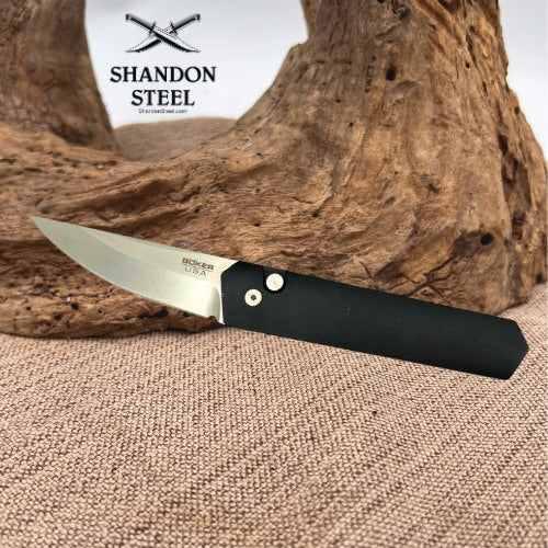 Boker Burnley Kwaiken Compact Automatic Knife Black (3" Stonewash) Pro-Tech 01BO254