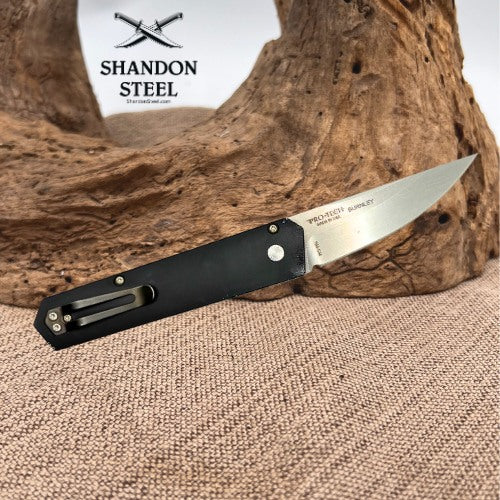 Boker Burnley Kwaiken Compact Automatic Knife Black (3" Stonewash) Pro-Tech 01BO254