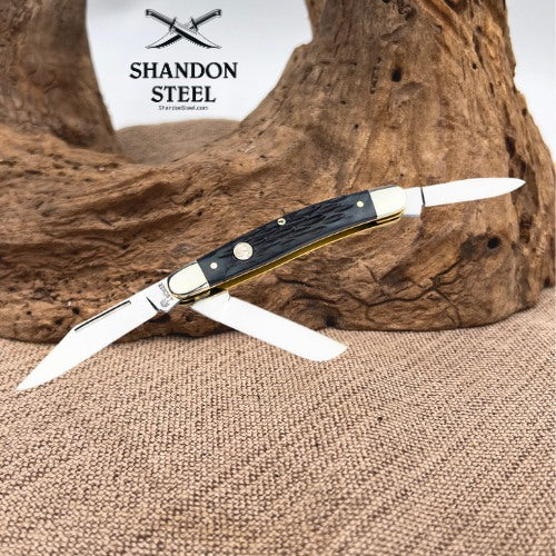 Boker Germany Treebrand Medium Stockman Jigged Black 110853