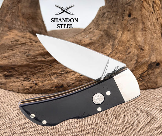 Boker Germany Treebrand Pocket Black Smooth Bone 110895