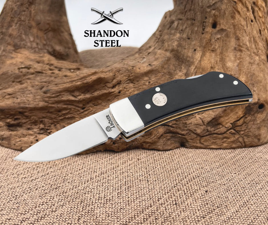 Boker Germany Treebrand Pocket Black Smooth Bone 110895