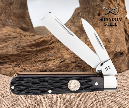 Boker Germany Treebrand Razor Jack Black Jigged Bone 110868