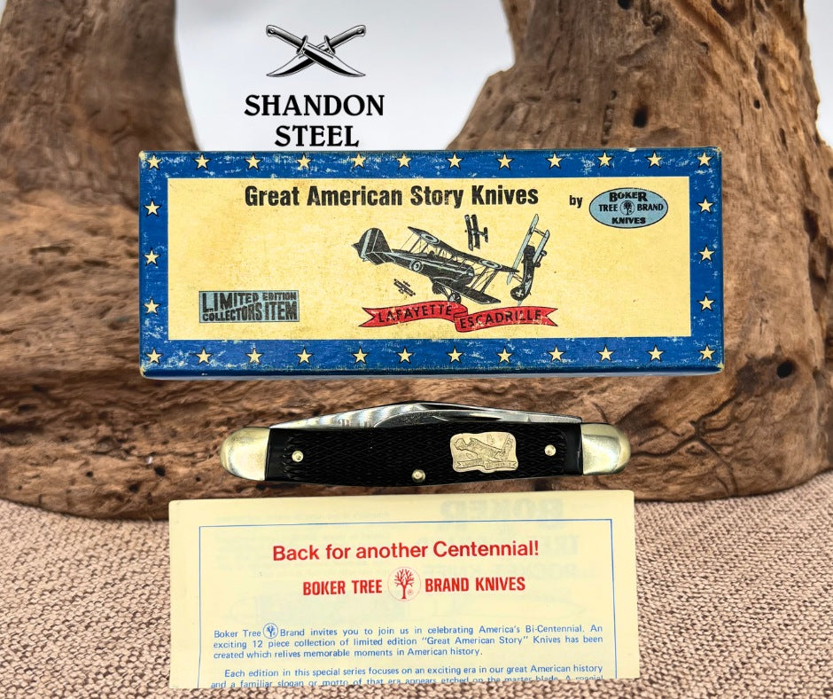 Boker Great American Story 1779 Lafayette Escadrille 2 Blade Folding Jack Knife