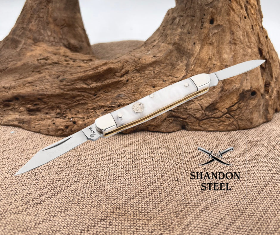 Böker Manufaktur Treebrand Pen Knife Faux Mother Of Pearl 110876