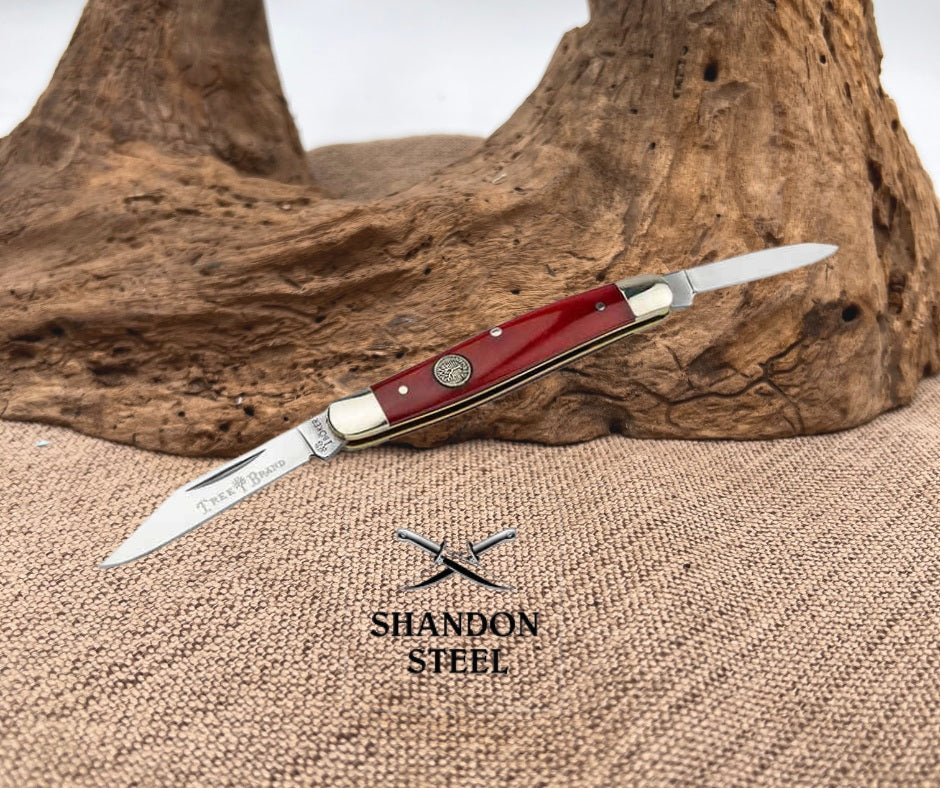 Böker Manufaktur Treebrand Pen Knife Smooth Red 110844