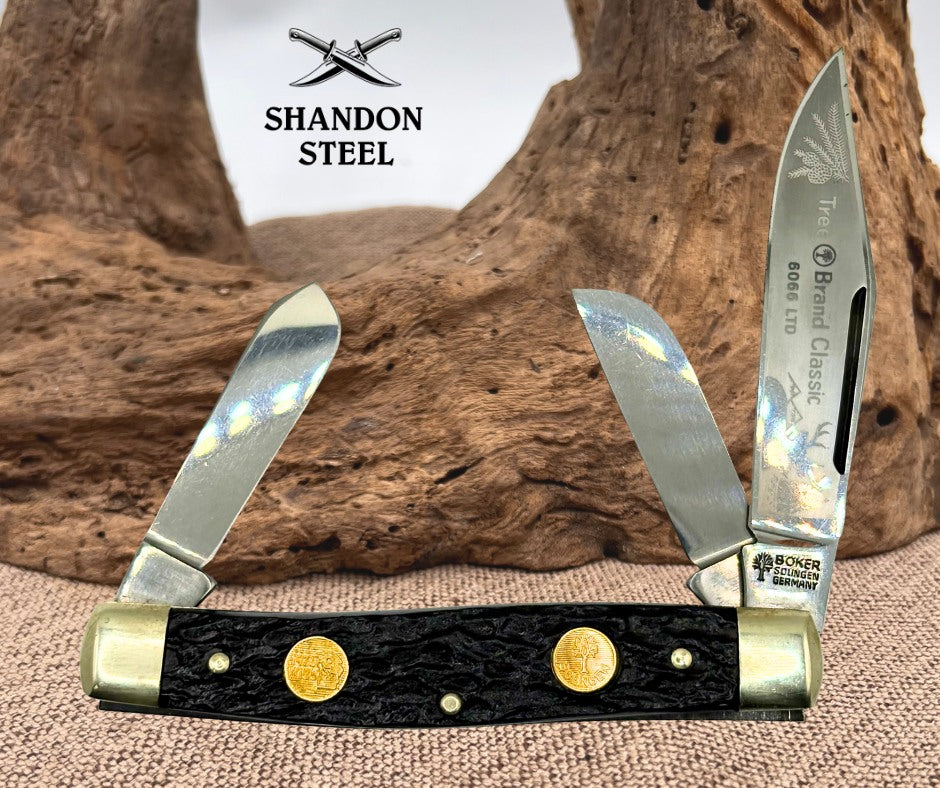 Boker Solingen Germany Tree Brand Classic 6066 LTD Vintage 3 BladeStockman (111)