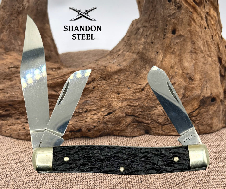 Boker Solingen Germany Tree Brand Classic 6066 LTD Vintage 3 BladeStockman (111)