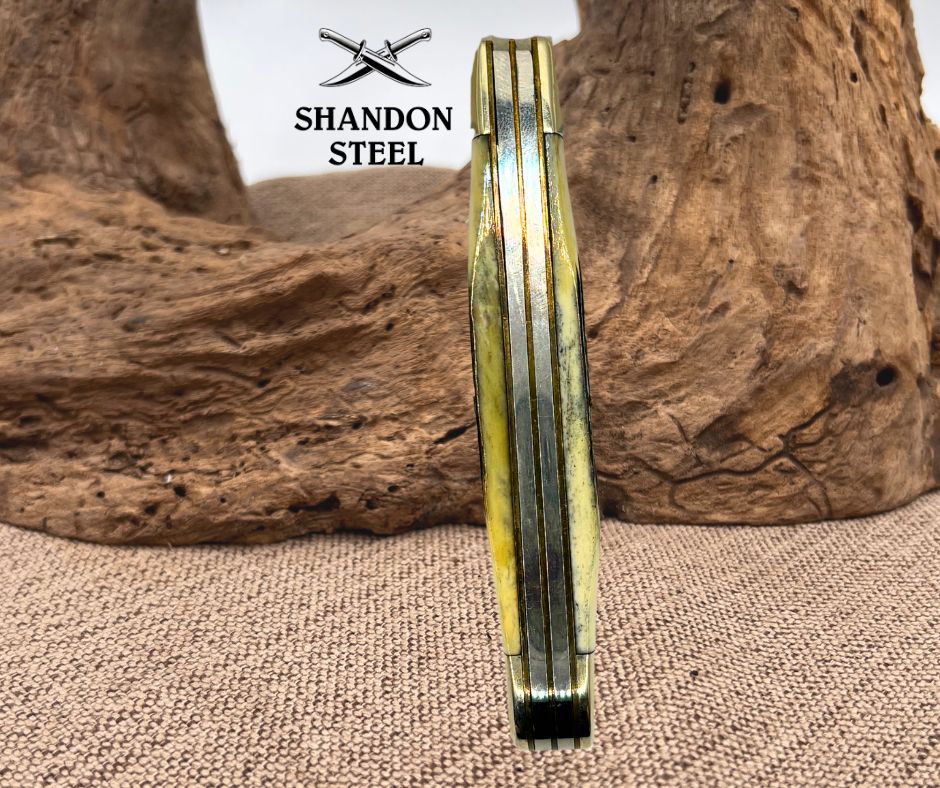 Parker Cutlery Season’s Greetings 1985 Vintage Jigged Bonestag Trapper Knife -79
