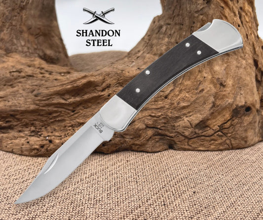 Buck 110 Slim Heritage Elite Knife Nickle Silver 0110BRS20